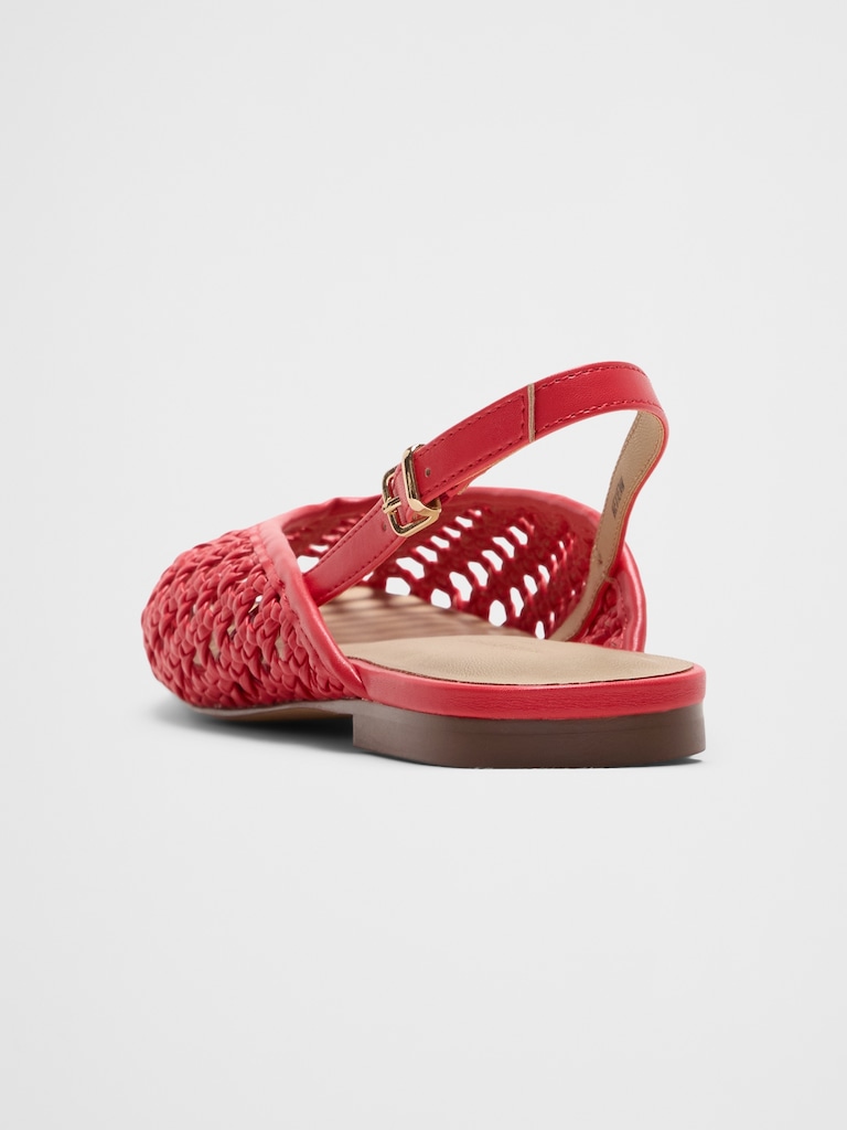 Woven Slingback Flats