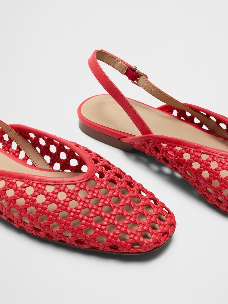 Woven Slingback Flats