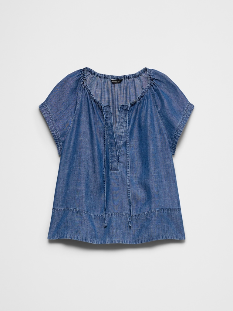 Shirred Popover Top