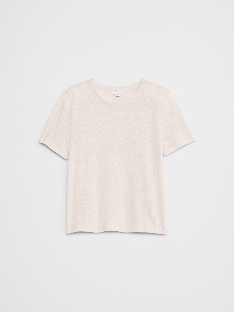 Linen-Blend T-Shirt