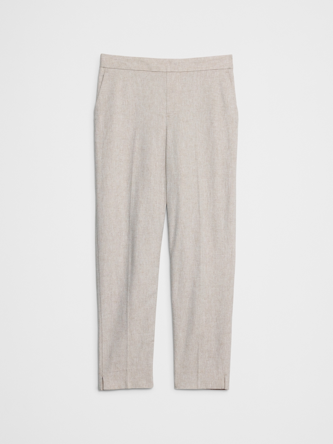 Tapered High-Rise Linen-Blend Pant