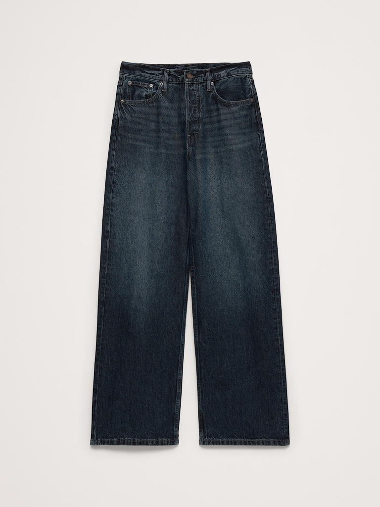 Mid-Rise Baggy-Straight Lightweight Jean