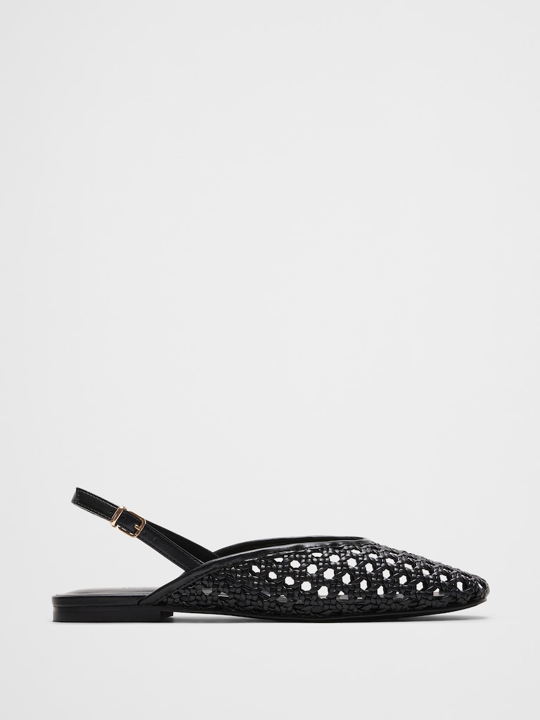 Woven Slingback Flats