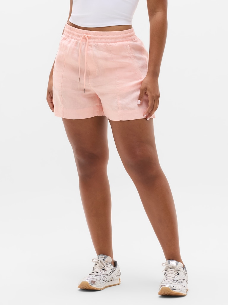 Retreat Linen Mid Rise 4" Short