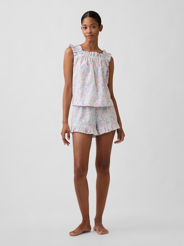 Ruffle Poplin PJ Top