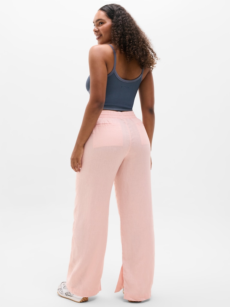 Retreat Linen High Rise Wide Leg Pant