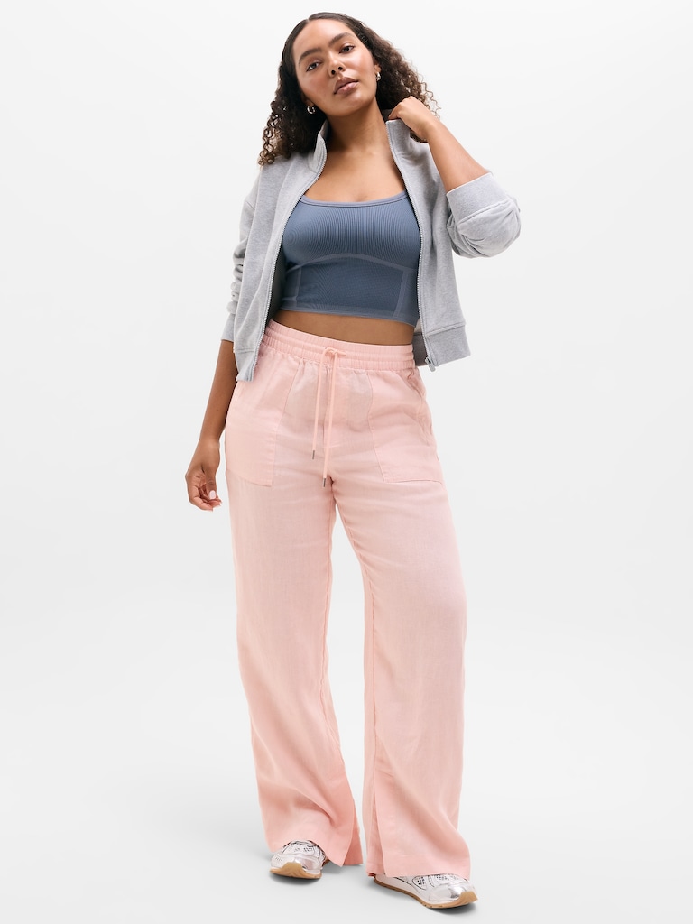 Retreat Linen High Rise Wide Leg Pant