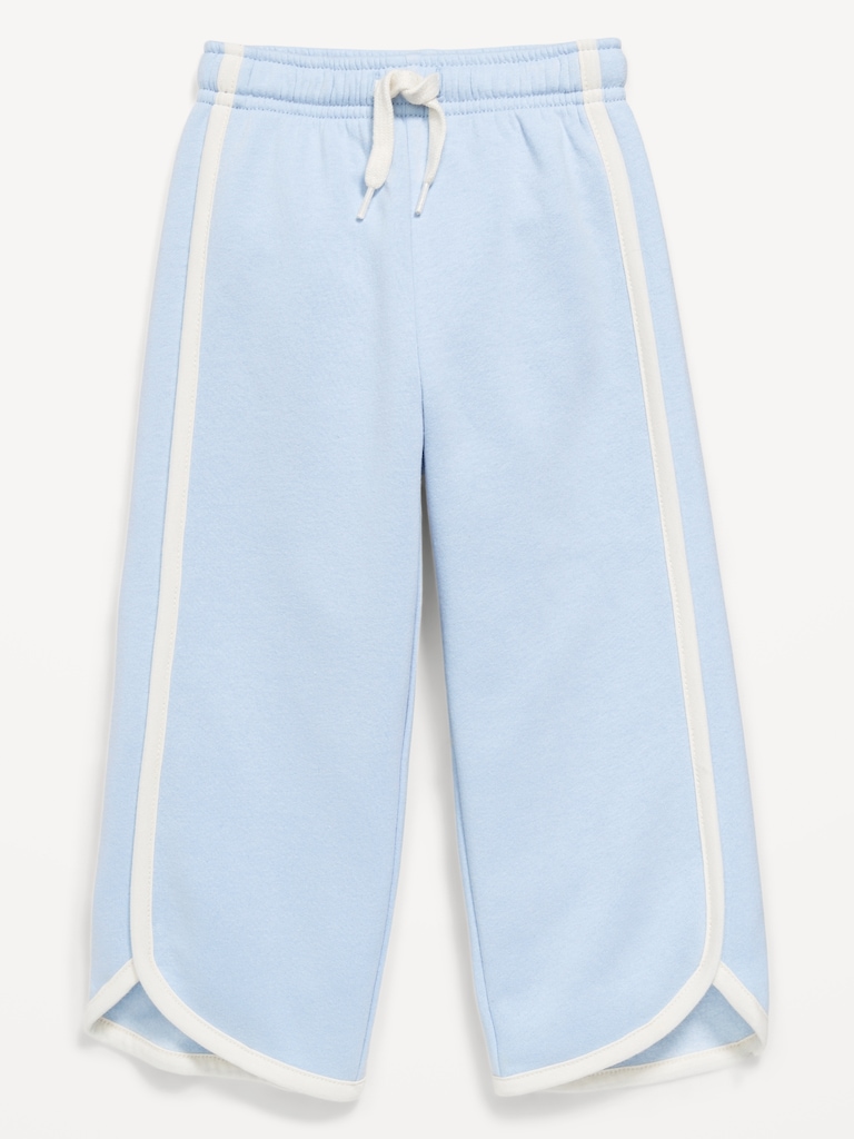 Dolphin-Hem Cropped Sweatpants for Toddler Girls