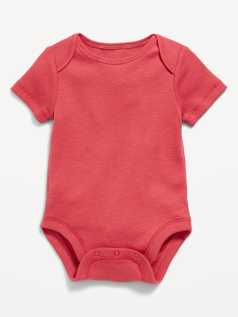 Short-Sleeve Ribbed Bodysuit for Baby