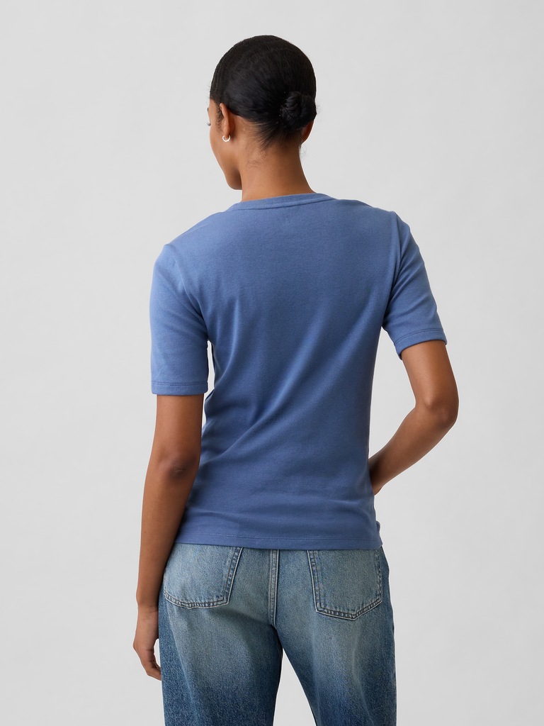 Modern Ribbed Crewneck T-Shirt