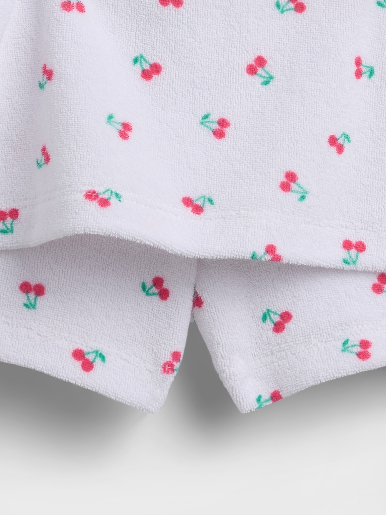 Kids Towel Terry Skort Outfit Set