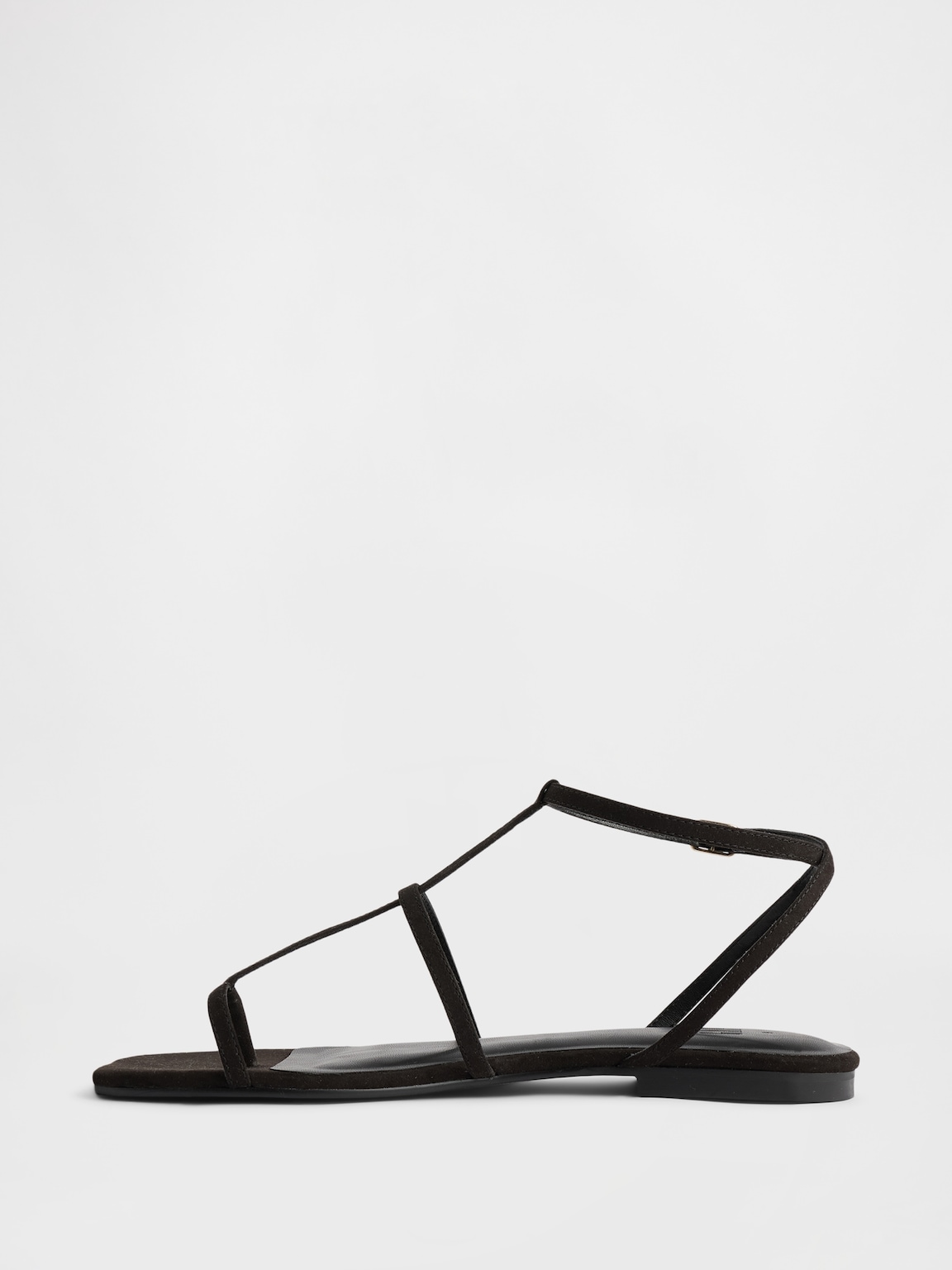 Vegan Suede T-Strap Sandals