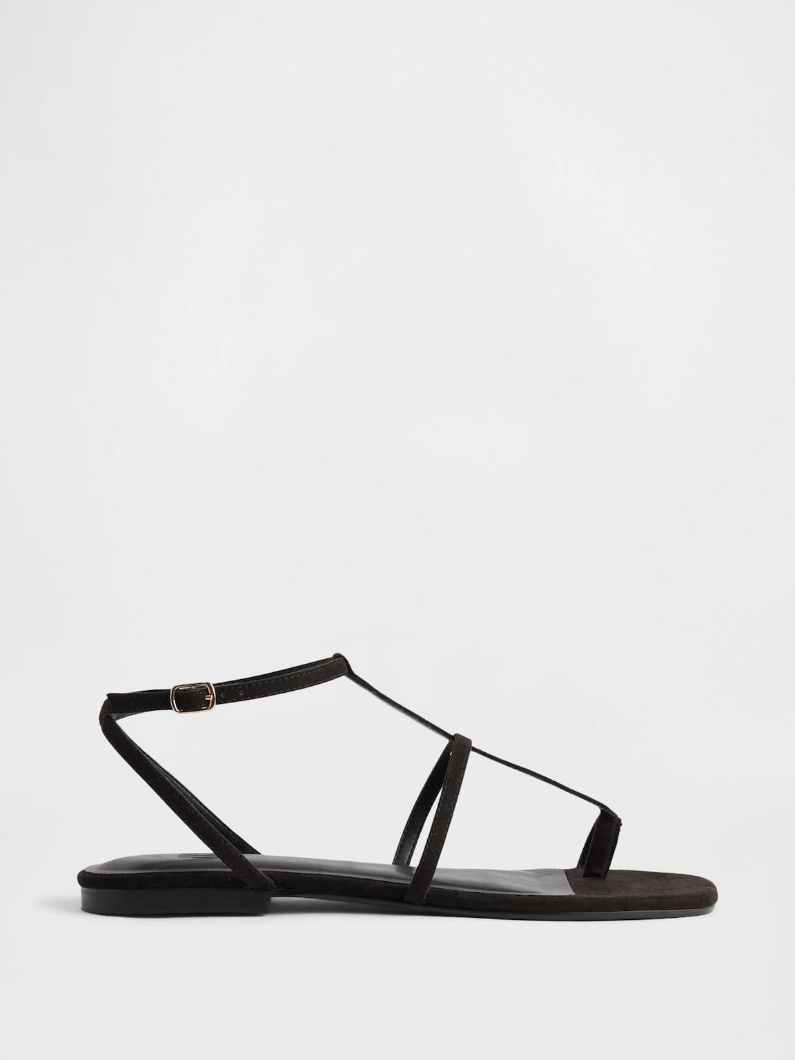 Vegan Suede T-Strap Sandals
