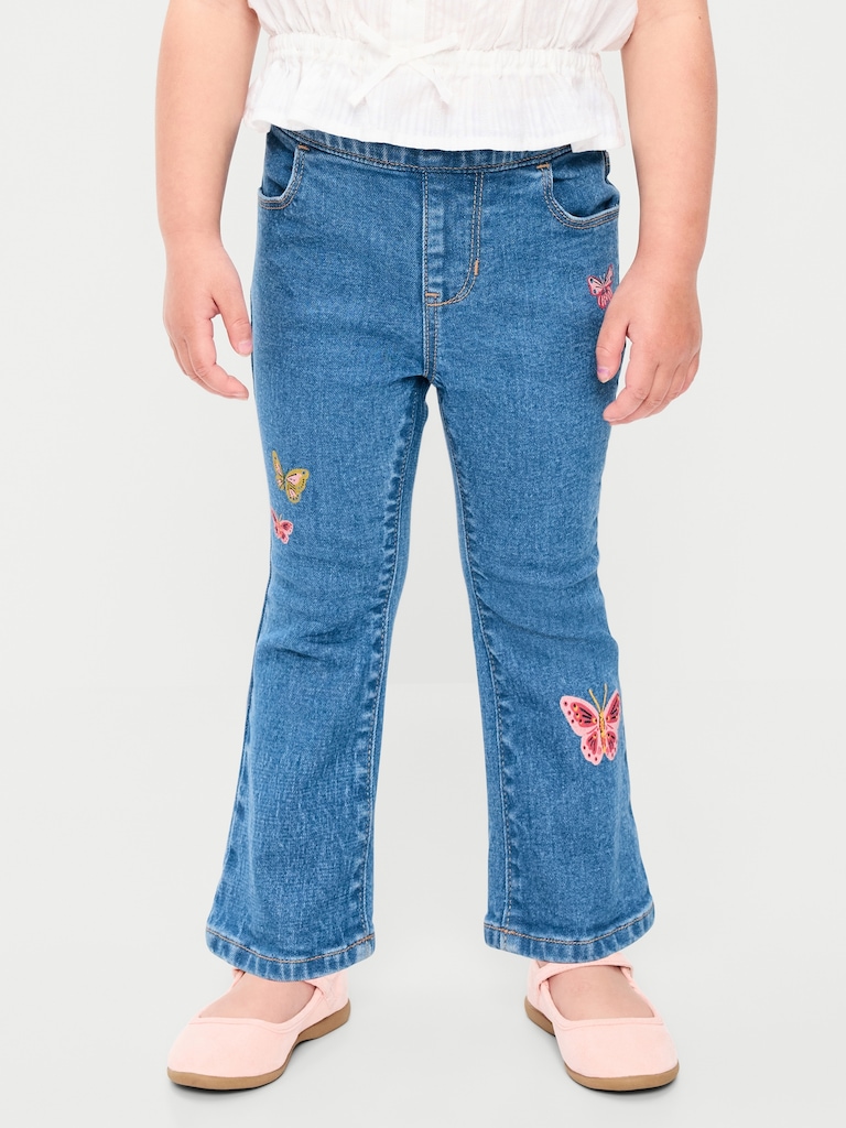 Wow Pull-On High-Waisted Flare-Leg Jeans for Toddler Girls
