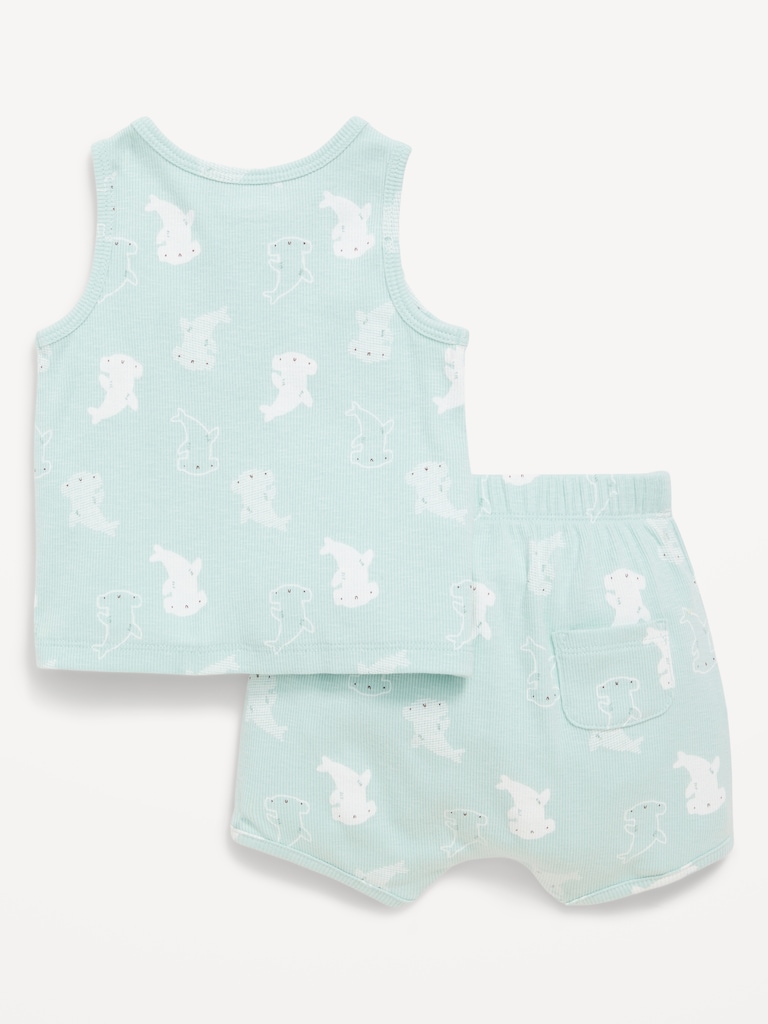 Henley Tank Top and Shorts Set for Baby
