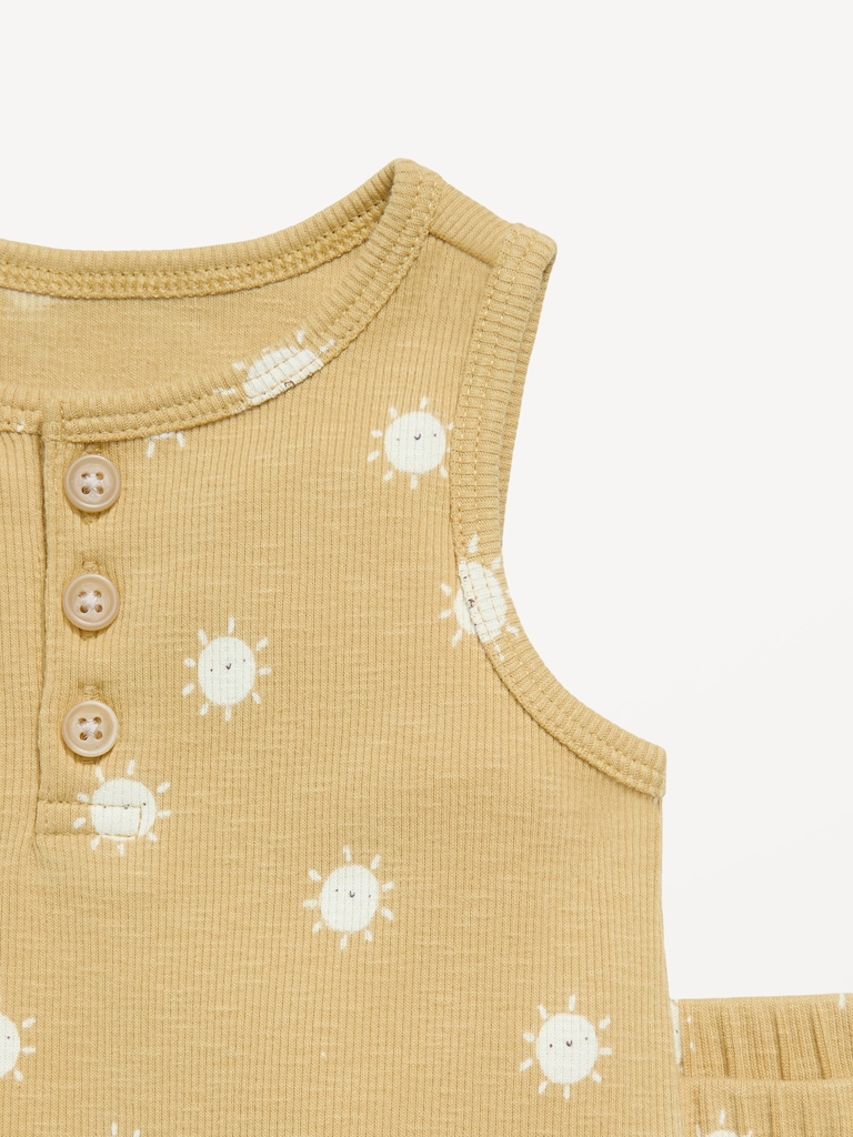 Henley Tank Top and Shorts Set for Baby