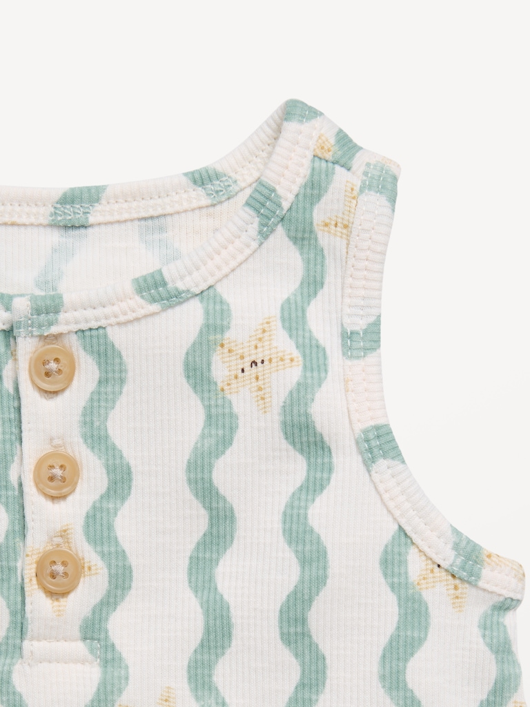 Henley Tank Top and Shorts Set for Baby