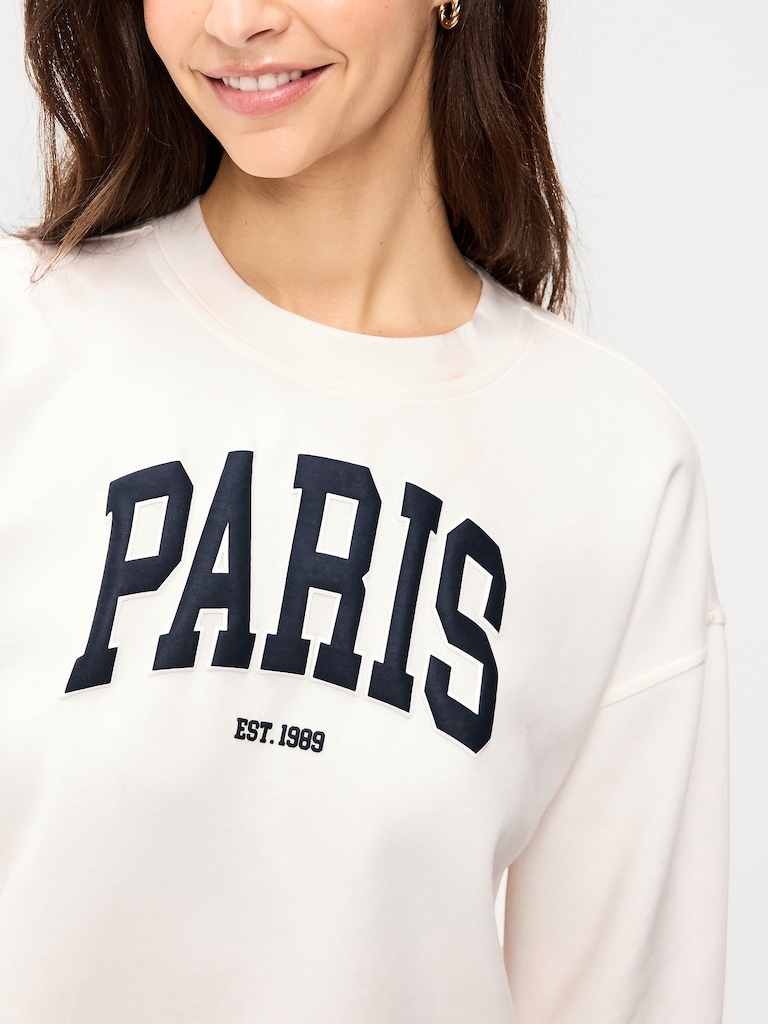 Dynamic Fleece Oversized Crop Sweatshirt