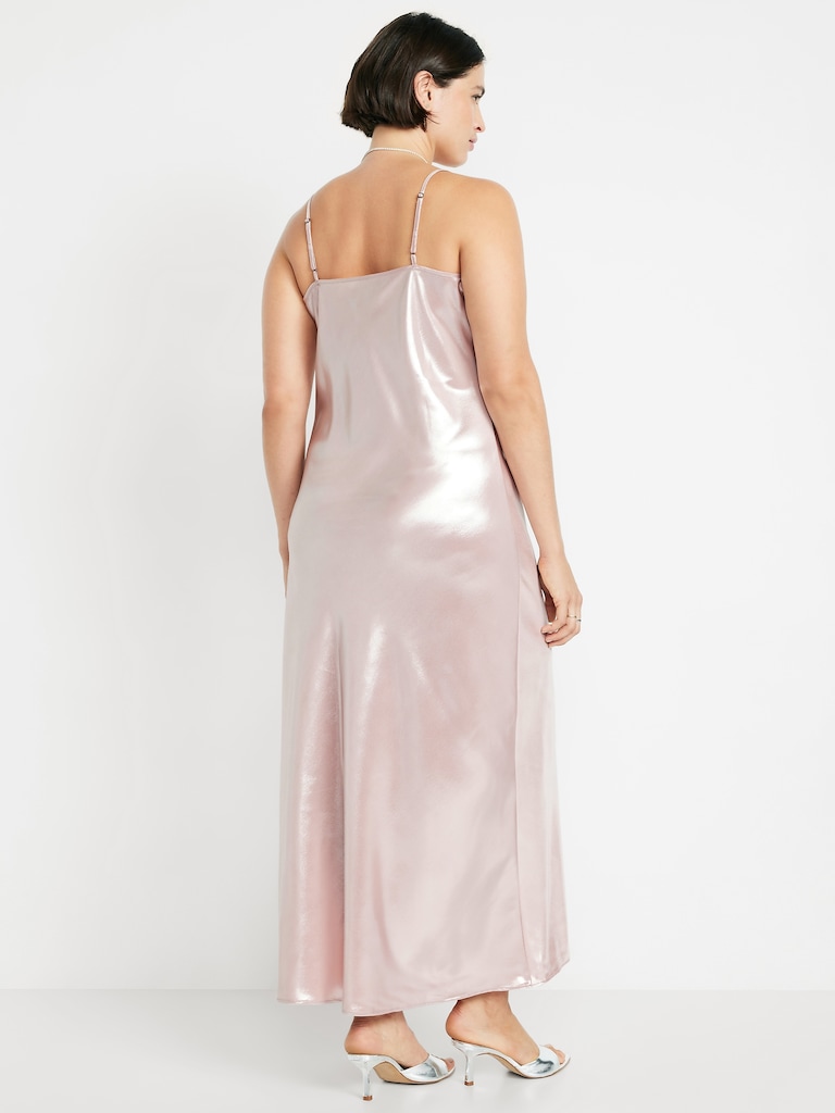 Shine Satin Maxi Dress