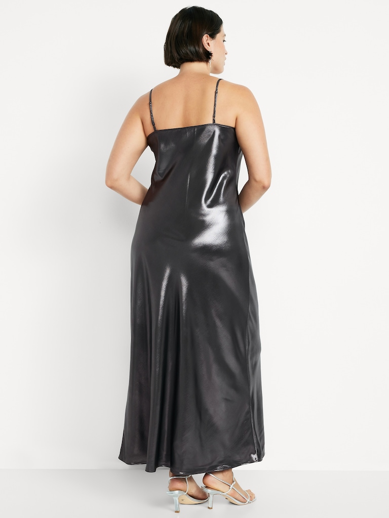 Shine Satin Maxi Dress