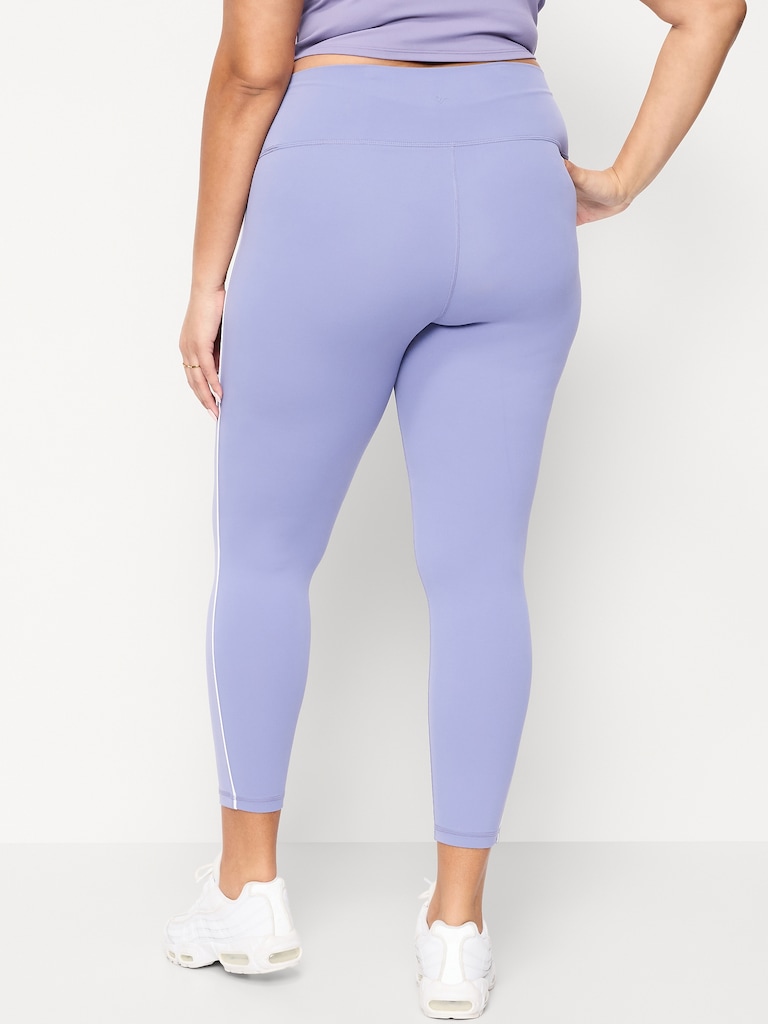 High-Waisted StudioSmooth 7/8 Side-Striped Leggings