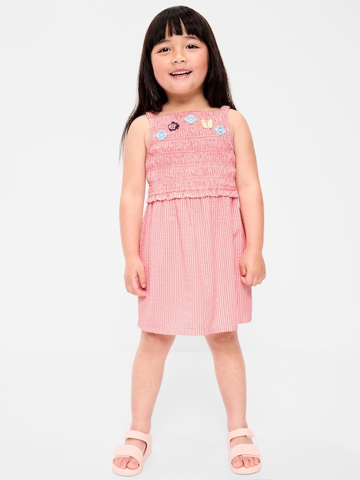 Sleeveless Sleeveless Smocked Textured Dress for Toddler Girls on clearance at Old Navy — 50% off