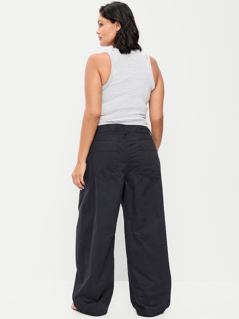 Mid-Rise Barrel Chino Pants