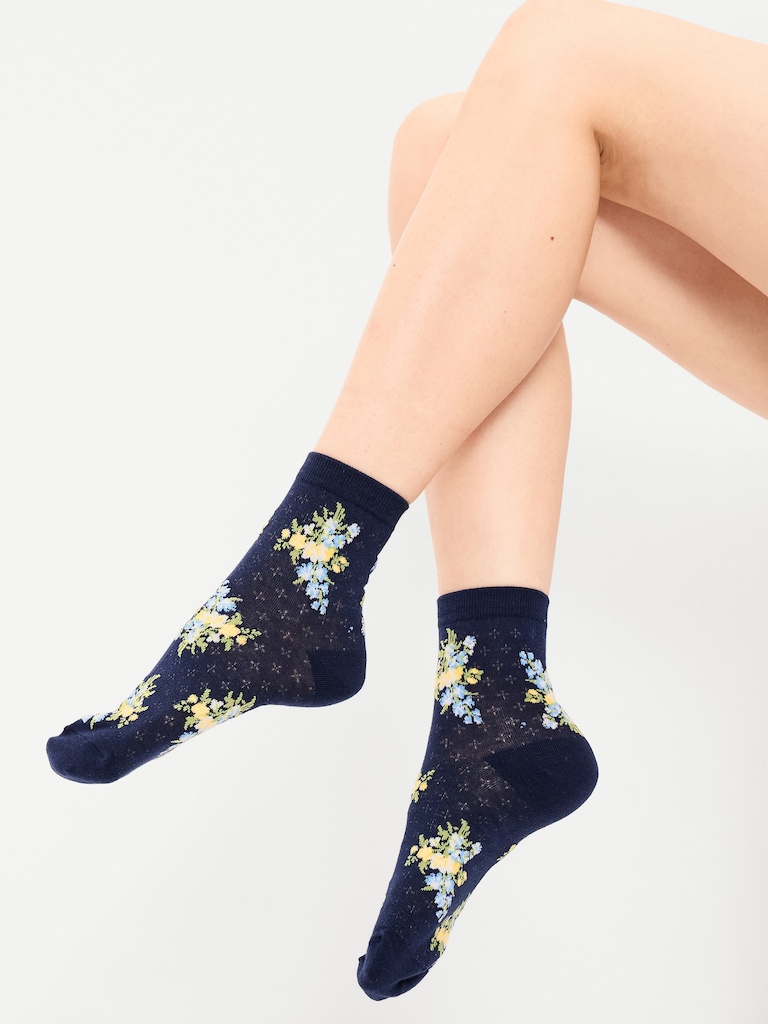 Floral Crew Socks 2-Pack for Women