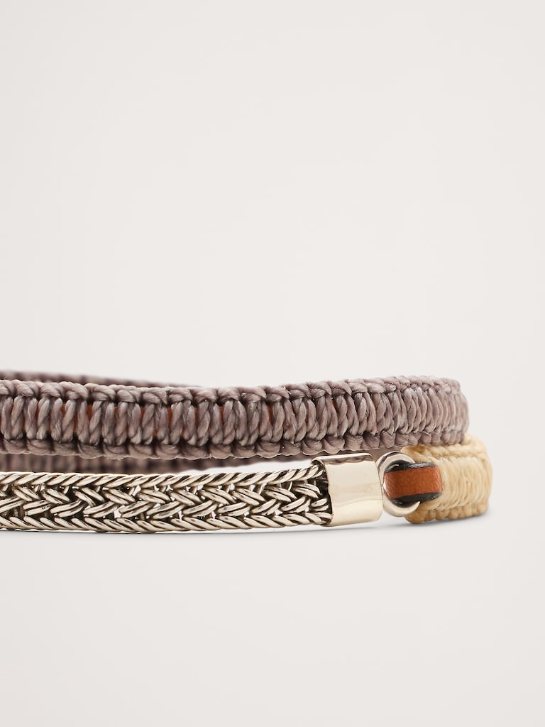 Artisan Leather Macrame Bracelet by Caputo & Co