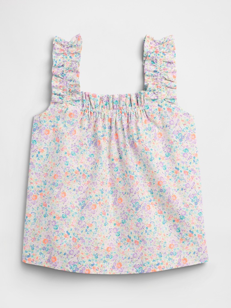 Ruffle Poplin PJ Top