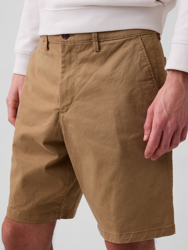 9" Essential Khaki Shorts
