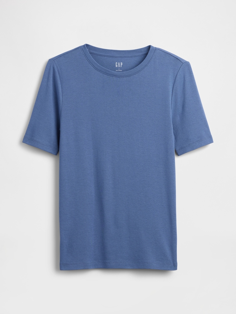 Modern Ribbed Crewneck T-Shirt