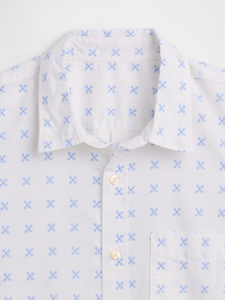 Stretch Poplin Shirt in Standard Fit