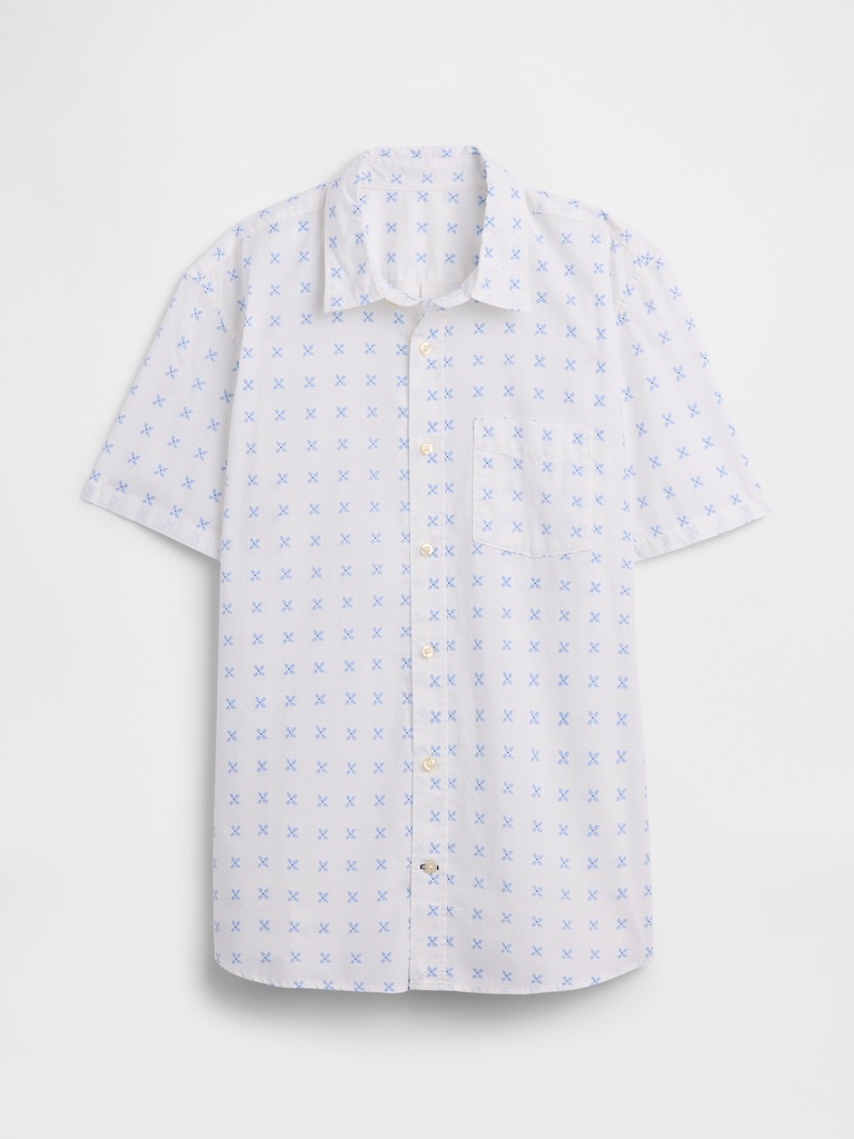Stretch Poplin Shirt in Standard Fit