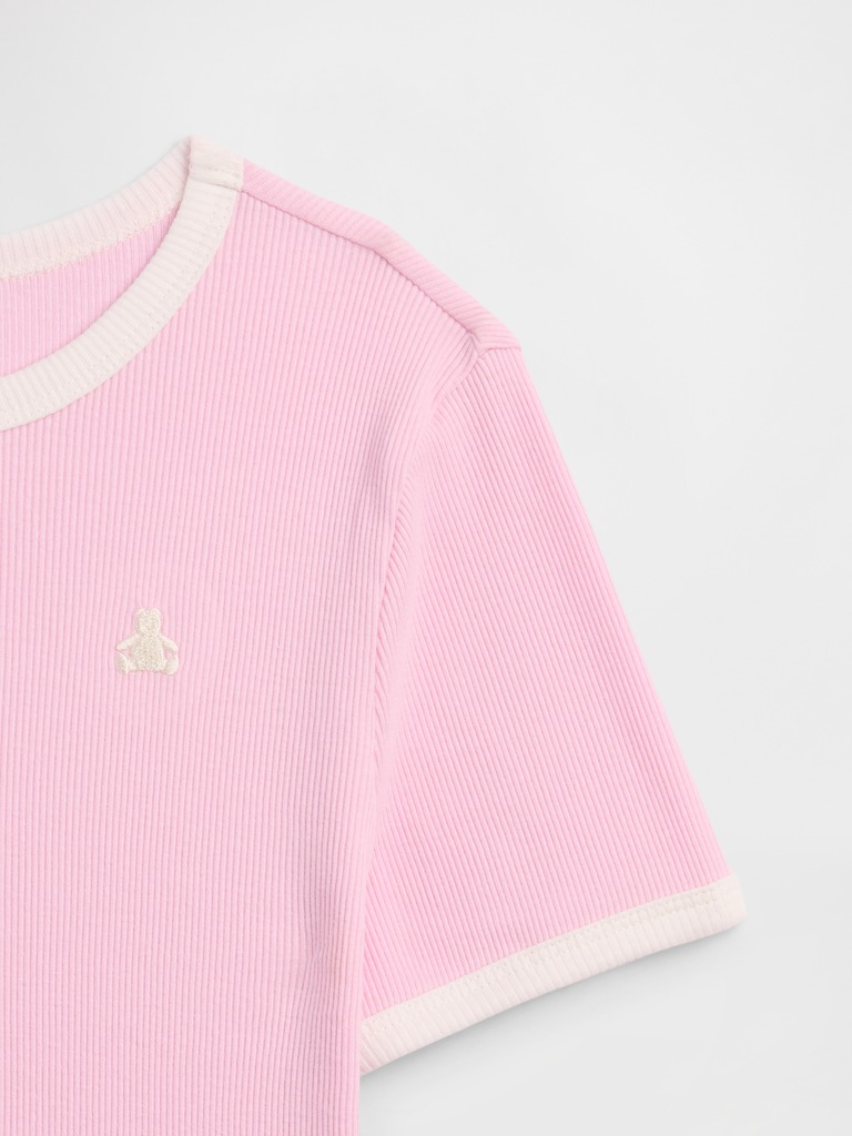 Kids Ribbed Brannan Bear Ringer T-Shirt