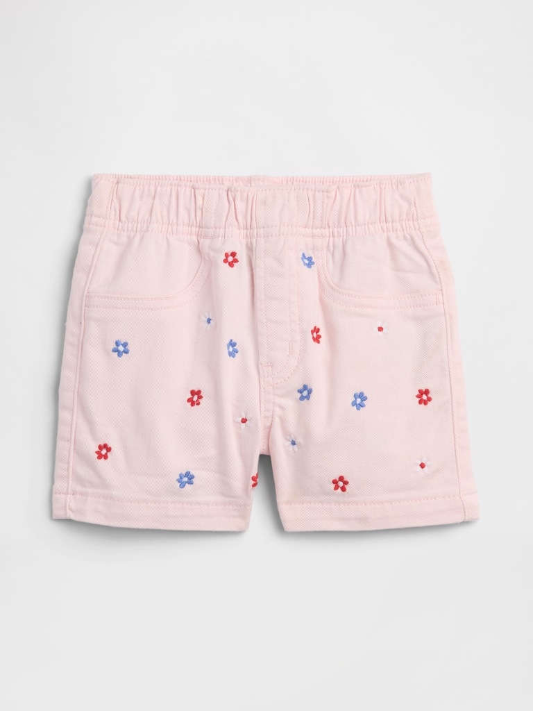babyGap Pull-On Embroidered Mom Jean Shorts