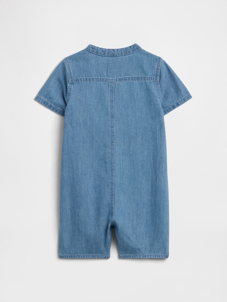 Baby Brannan Bear Denim Romper
