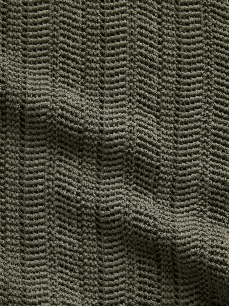 Herringbone Crochet Sweater Shirt