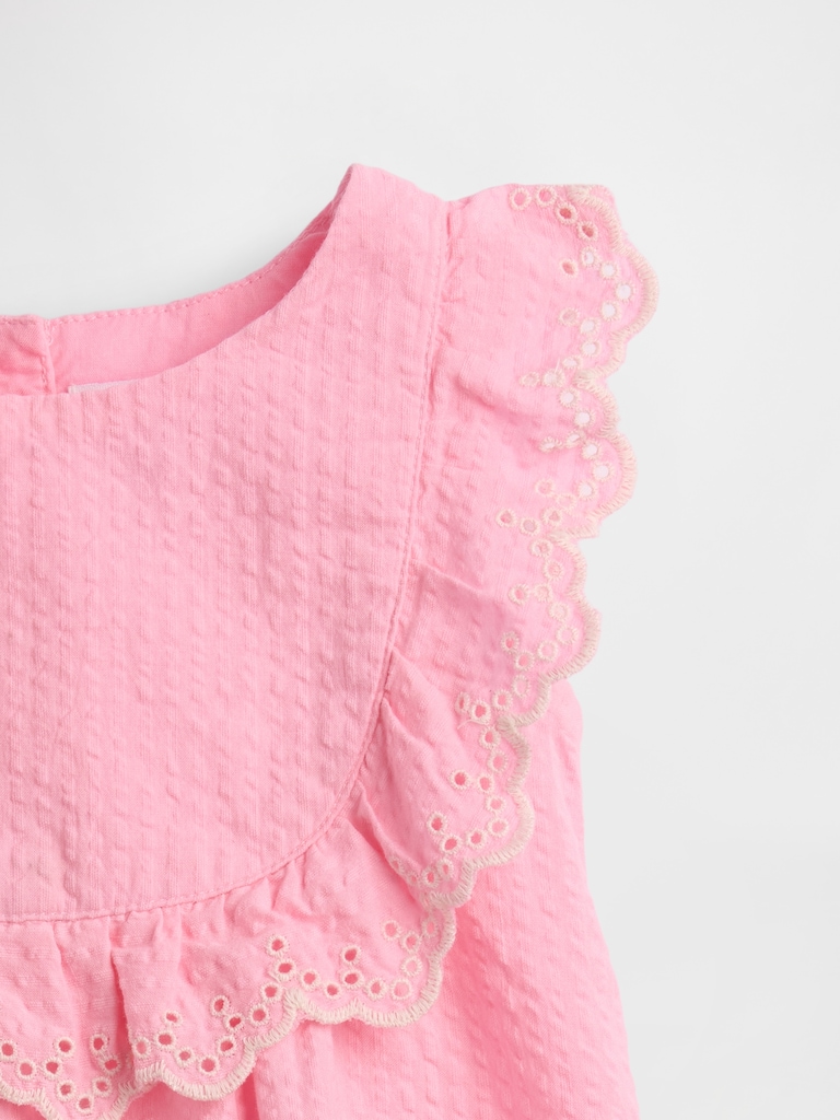 Baby Eyelet Ruffle Outfit Set