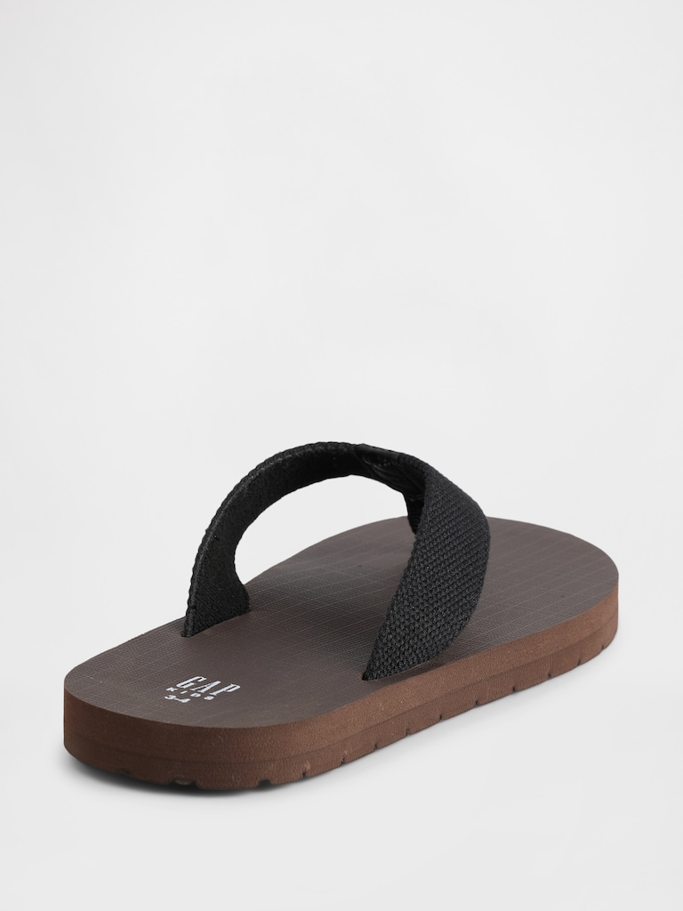 Kids Canvas Flip Flops