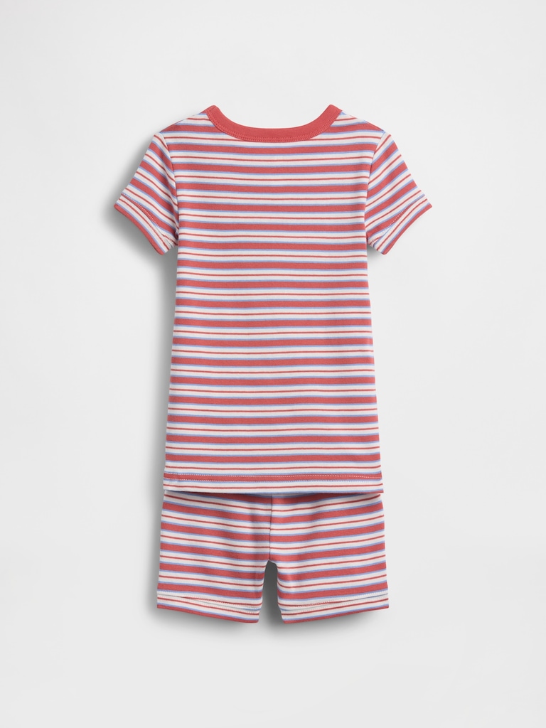 Baby & Toddler Organic Brushed Cotton Stripe PJ Short Set