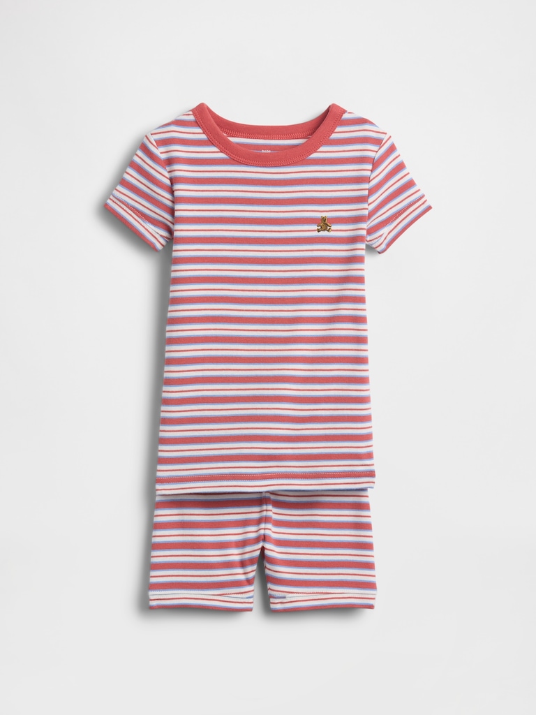 Baby & Toddler Organic Brushed Cotton Stripe PJ Short Set
