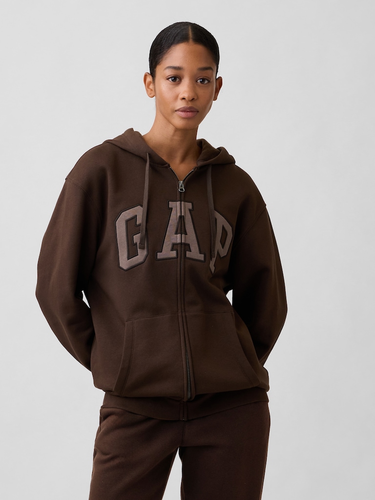 Adult Relaxed Gap Logo Zip Hoodie