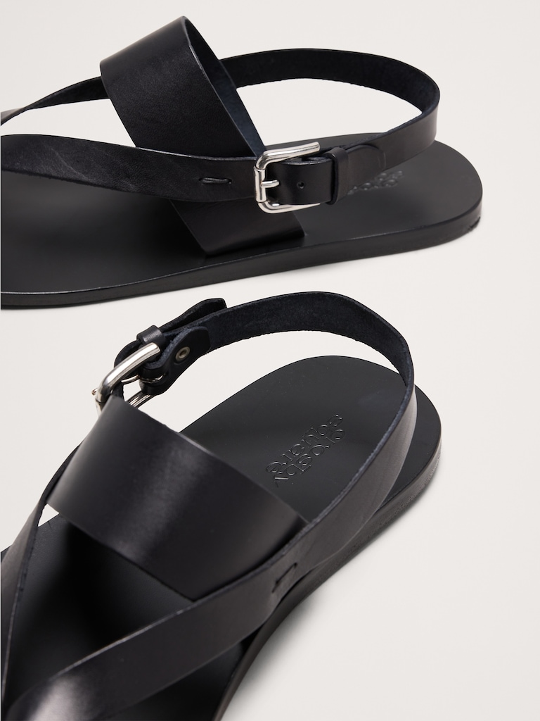 Leather Criss-Cross Sandal