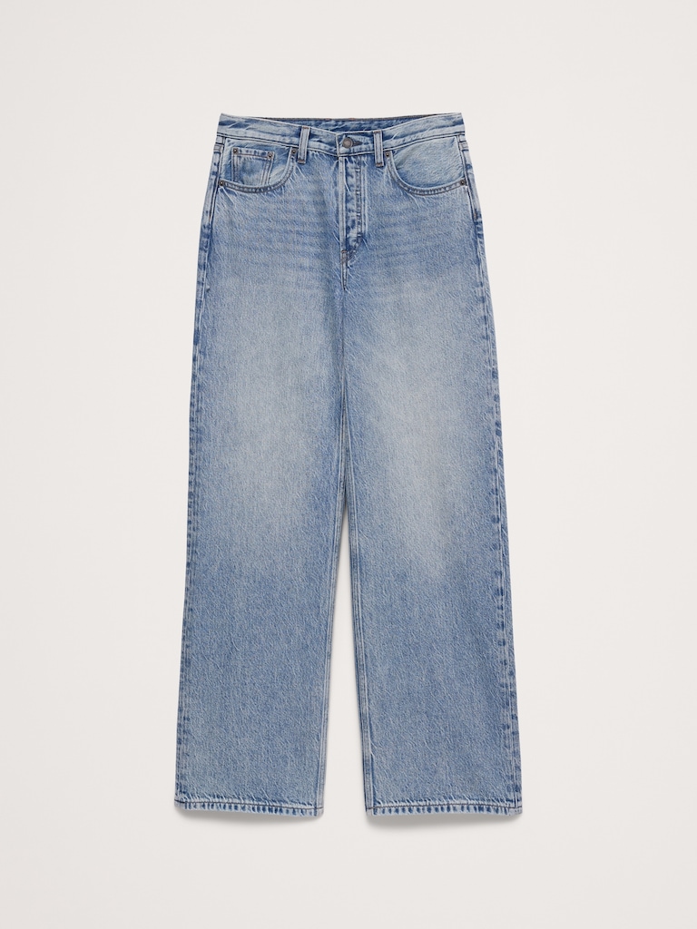 Mid-Rise Baggy-Straight Lightweight Jean