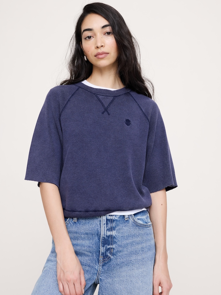 Garment Dye Sweatshirt Tee