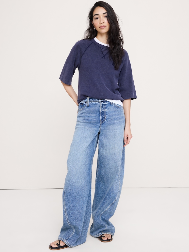 Garment Dye Sweatshirt Tee