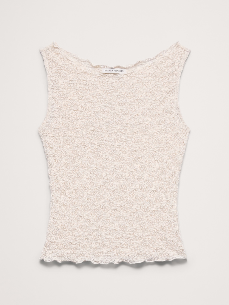 Lace Boatneck Tank