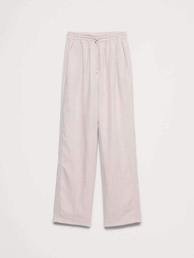 The Getaway Straight-Leg Pull-On Pant in Linen