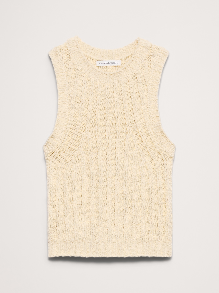 Bouclé Cotton Sweater Tank